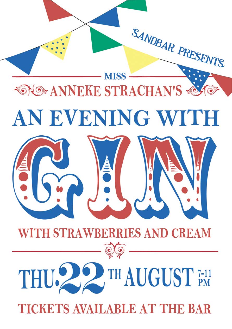 Anneke Strachan's Gin Tasting Sandbar
